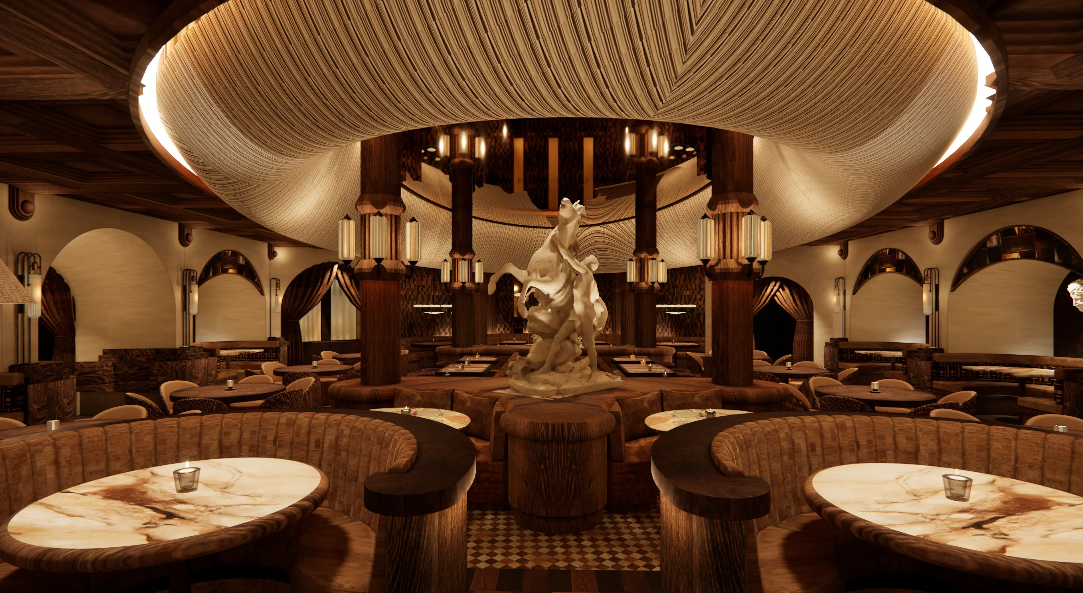 Inside Roman's Rome-inspired dining room in Tempe